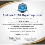 Credit Repair Specialist Certificate (Digital)